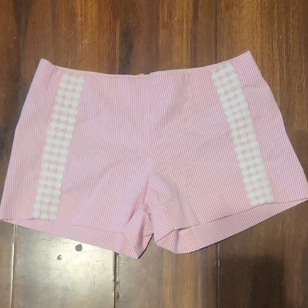 Lilly Pulitzer Pink and White Striped Shorts